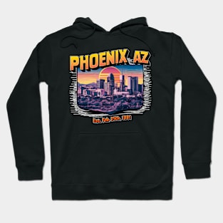 Phoenix Arizona Souvenir Vintage Nostalgic Cityscape tee Hoodie